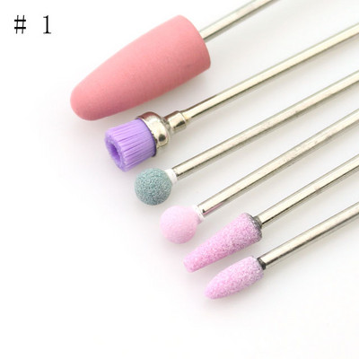 6 buc/set Burghiu pentru unghii Mașină electrică rotativă Bit de manichiură Freză Freză Cuticule pentru Manichiură Pedichiură Accesorii de artă Instrumente