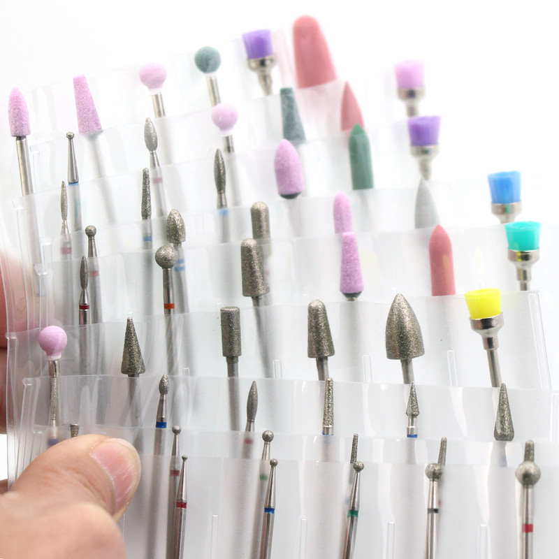 6 buc/set Burghiu pentru unghii Mașină electrică rotativă Bit de manichiură Freză Freză Cuticule pentru Manichiură Pedichiură Accesorii de artă Instrumente