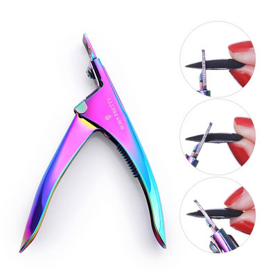 BORN PRETTY Gurač zanoktica s noktiju Škara za zanoktice od nehrđajućeg čelika Gurač za skidanje UV gela Alati za uređenje noktiju