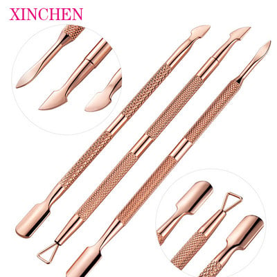 1 τεμ. από ανοξείδωτο χάλυβα Nail Art Cuticle Scissors UV Gel Polish Remove Manicure Care Groove Clean Tools