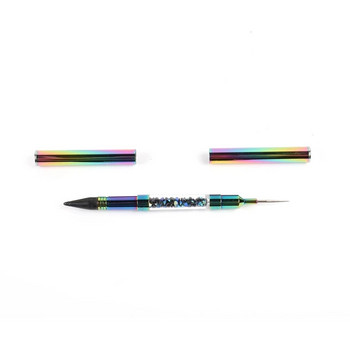 ANGNYA Dual-ended Nail Art Dotting Pencil Crayon Rhinestone Metal Handle Bead Picker Wax Pencil Εκθαμβωτικό χρώμα DIY Εργαλεία μανικιούρ