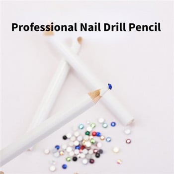 5 τμχ DIY Nail Art Rhinestones Πολύτιμοι λίθοι Picking Crystal Dotting Εργαλείο κεριού μολύβι ξύλου στυλό Picker Rhinestones Διακόσμηση τέχνης νυχιών