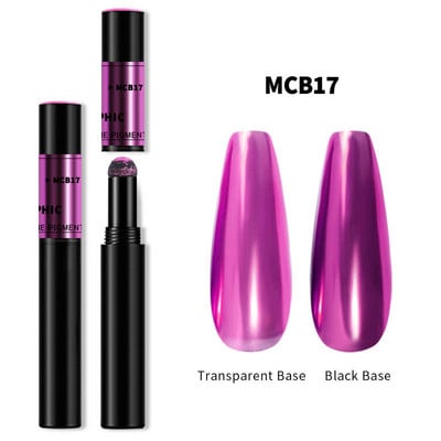 1Pcs 18 Boja Neon Aurora Čvrsti Puder Air Cushion Magic Pen Nail Art Laser Magic Mirror Effect Phantom Nails Pen Alat za manikuru