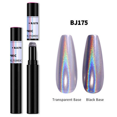 1Pcs 18 Boja Neon Aurora Čvrsti Puder Air Cushion Magic Pen Nail Art Laser Magic Mirror Effect Phantom Nails Pen Alat za manikuru