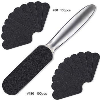 1set Foot-Rasp File Replace 80/180 Grit Sansing-Cluth Files for Pedicure Feet-Care Remover Metal-Handle Inox Χονδρική