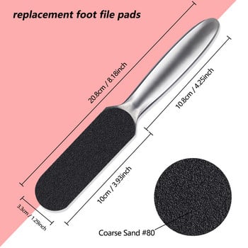 1set Foot-Rasp File Replace 80/180 Grit Sansing-Cluth Files for Pedicure Feet-Care Remover Metal-Handle Inox Χονδρική