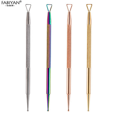 5PCS Nail Art Dotting Pen Dual End od nehrđajućeg čelika Dizajn slikanje Točkasti kamenčići Kristalni dragulji Akrilni alati za manikuru