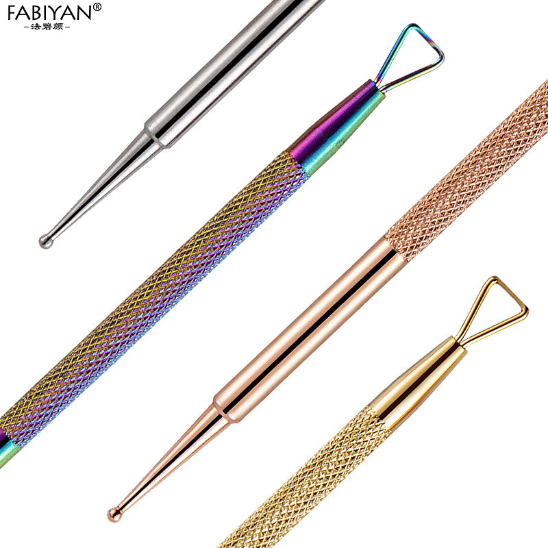 5PCS Nail Art Dotting Pen Dual End od nehrđajućeg čelika Dizajn slikanje Točkasti kamenčići Kristalni dragulji Akrilni alati za manikuru