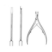 3PCS/Set Nokti Gurač zanoktica Prst Odstranjivač mrtve kože Nokte Klješta Rezač za manikuru Pedikura Pribor Umjetnički alati