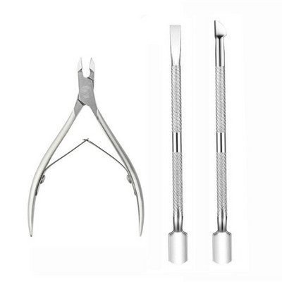 3PCS/Set Nokti Gurač zanoktica Prst Odstranjivač mrtve kože Nokte Klješta Rezač za manikuru Pedikura Pribor Umjetnički alati