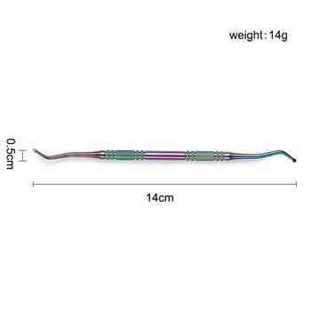 1 бр. Инструменти за ноктопластика с двойна глава Избутвач за кожички от неръждаема стомана Инструмент за почистване на грижа за ноктите Маникюр Инструмент за ноктопластика Педикюр