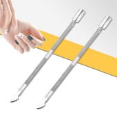 Dvostrani alat za uklanjanje zanoktica s noktiju Push od nehrđajućeg čelika koji ne klizi za višekratnu upotrebu Lak za manikuru Clean Care Alat