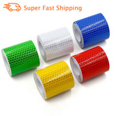 5cmx3m Cinta Reflectante Fényvisszaverő szövet Fényvisszaverő Tape Fényvisszaverő szalag Adhesiva Auto Car Film Crystal Honeycomb 30 mm
