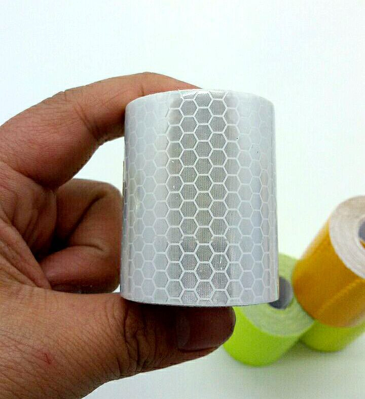 5cmx3m Cinta Reflectante Fényvisszaverő szövet Fényvisszaverő Tape Fényvisszaverő szalag Adhesiva Auto Car Film Crystal Honeycomb 30 mm