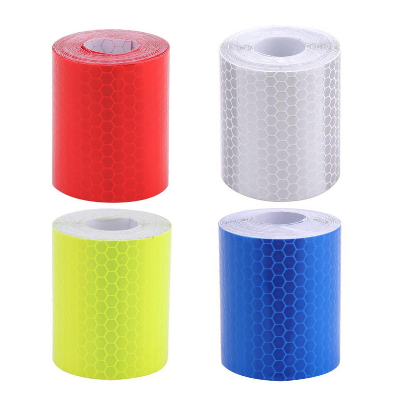 5cmx3m Cinta Reflectante Fényvisszaverő szövet Fényvisszaverő Tape Fényvisszaverő szalag Adhesiva Auto Car Film Crystal Honeycomb 30 mm