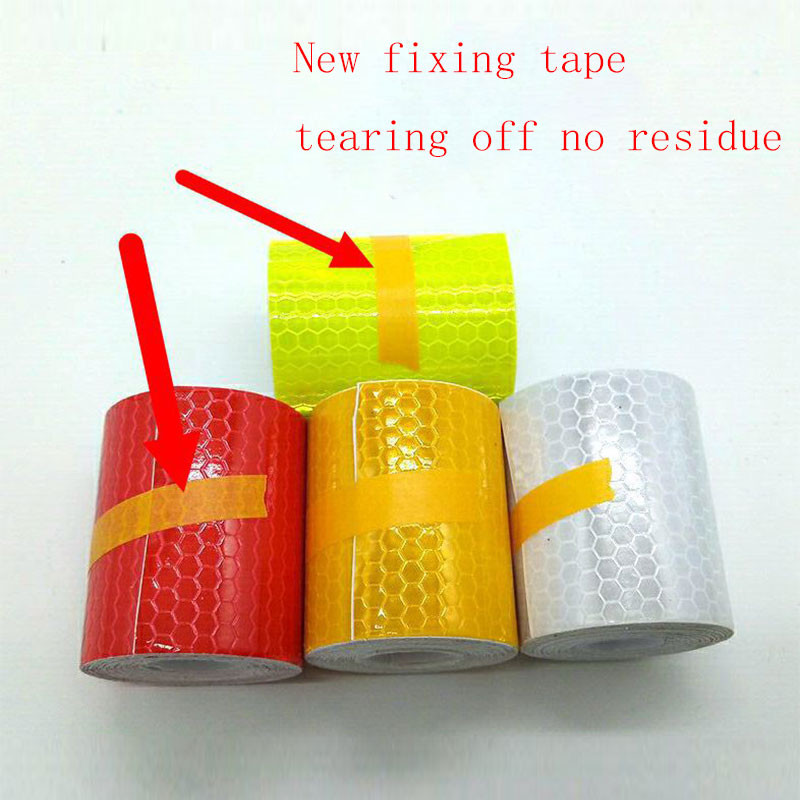 5cmx3m Cinta Reflectante Fényvisszaverő szövet Fényvisszaverő Tape Fényvisszaverő szalag Adhesiva Auto Car Film Crystal Honeycomb 30 mm
