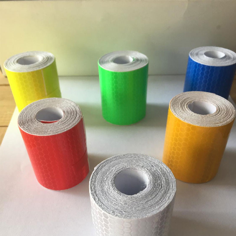 5cmx3m Cinta Reflectante Fényvisszaverő szövet Fényvisszaverő Tape Fényvisszaverő szalag Adhesiva Auto Car Film Crystal Honeycomb 30 mm