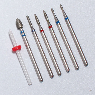 Φρέζα για μανικιούρ Κεραμικά Diamond Nail Art Drill Bits Μύλοι κόφτες για αφαίρεση τζελ νυχιών Εργαλειομηχανή μανικιούρ βερνικιού
