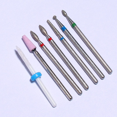 Φρέζα για μανικιούρ Κεραμικά Diamond Nail Art Drill Bits Μύλοι κόφτες για αφαίρεση τζελ νυχιών Εργαλειομηχανή μανικιούρ βερνικιού