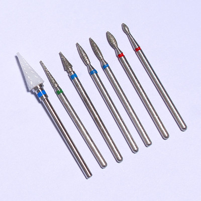 Φρέζα για μανικιούρ Κεραμικά Diamond Nail Art Drill Bits Μύλοι κόφτες για αφαίρεση τζελ νυχιών Εργαλειομηχανή μανικιούρ βερνικιού