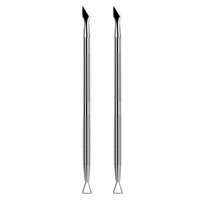 Εργαλείο ώθησης νυχιών Εργαλείο καθαρισμού μανικιούρ Καθαριστικό αφαίρεσης πεντικιούρ Απολεπιστικό ξύστρα από ανοξείδωτο κουτάλι Εργαλεία περιποίησης χάλυβα Στιλβωτική λίμα Rasp