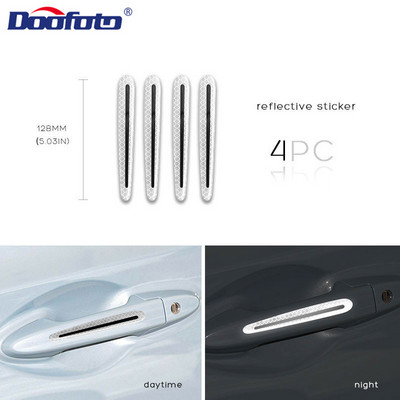4 τμχ Αυτοκόλλητα ανακλαστήρα αυτοκινήτου 2020 Αξεσουάρ αυτοκινήτου Ασφάλεια αυτοκινήτου Νυχτερινός ανακλαστήρας Universal αδιάβροχο προειδοποιητικό σήμα ανακλαστική ταινία