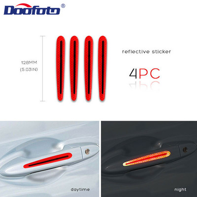 4 τμχ Αυτοκόλλητα ανακλαστήρα αυτοκινήτου 2020 Αξεσουάρ αυτοκινήτου Ασφάλεια αυτοκινήτου Νυχτερινός ανακλαστήρας Universal αδιάβροχο προειδοποιητικό σήμα ανακλαστική ταινία