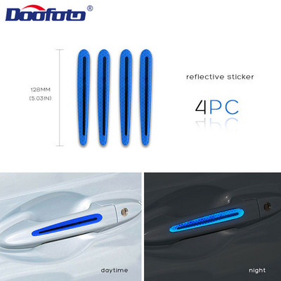 4 τμχ Αυτοκόλλητα ανακλαστήρα αυτοκινήτου 2020 Αξεσουάρ αυτοκινήτου Ασφάλεια αυτοκινήτου Νυχτερινός ανακλαστήρας Universal αδιάβροχο προειδοποιητικό σήμα ανακλαστική ταινία