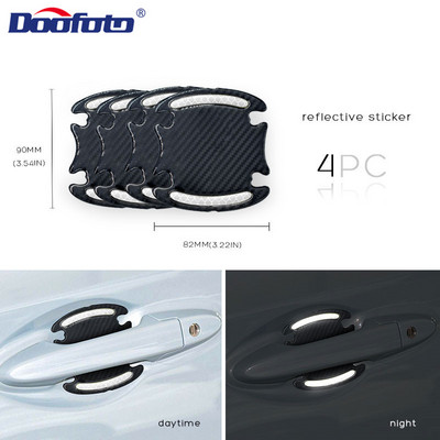 4 τμχ Αυτοκόλλητα ανακλαστήρα αυτοκινήτου 2020 Αξεσουάρ αυτοκινήτου Ασφάλεια αυτοκινήτου Νυχτερινός ανακλαστήρας Universal αδιάβροχο προειδοποιητικό σήμα ανακλαστική ταινία