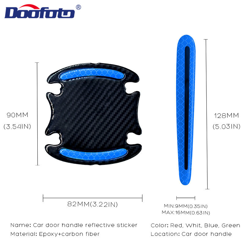 4 τμχ Αυτοκόλλητα ανακλαστήρα αυτοκινήτου 2020 Αξεσουάρ αυτοκινήτου Ασφάλεια αυτοκινήτου Νυχτερινός ανακλαστήρας Universal αδιάβροχο προειδοποιητικό σήμα ανακλαστική ταινία