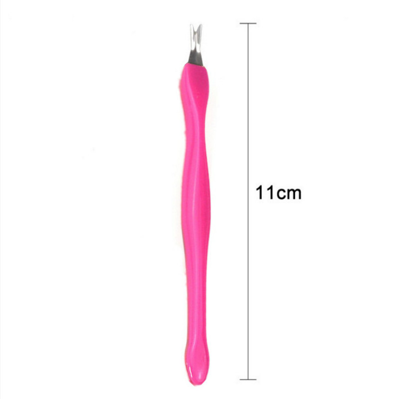 Modni gurač za nokte od nehrđajućeg čelika Vilica za manikuru Alat za podrezivanje mrtve kože Vilica štipaljka Gurač Trimer za uklanjanje
