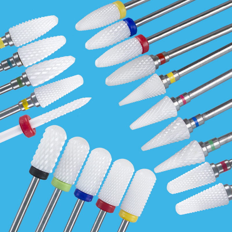 Svrdla za nokte Glodalo za manikuru Rotirajuća keramička glodalica Burr Rezač za nokte Stroj za manikuru Pedikura Dodaci za svrdla