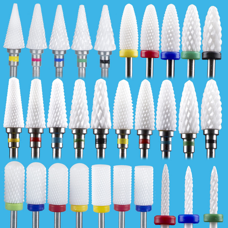 Svrdla za nokte Glodalo za manikuru Rotirajuća keramička glodalica Burr Rezač za nokte Stroj za manikuru Pedikura Dodaci za svrdla