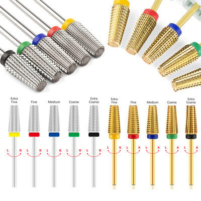 PRO 100% 5 σε 1 τρυπάνια καρβιδίου βολφραμίου από χάλυβα για καρφιά Αξεσουάρ γυαλίσματος μηχανήματος για μανικιούρ