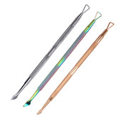 1db Cuticle Push Rozsdamentes Acél 0,7*2,5MM Rod Stick Push Cuticle Dead Skin UV Gél Polish Push Manikűr eszköz Köröm Arthoz