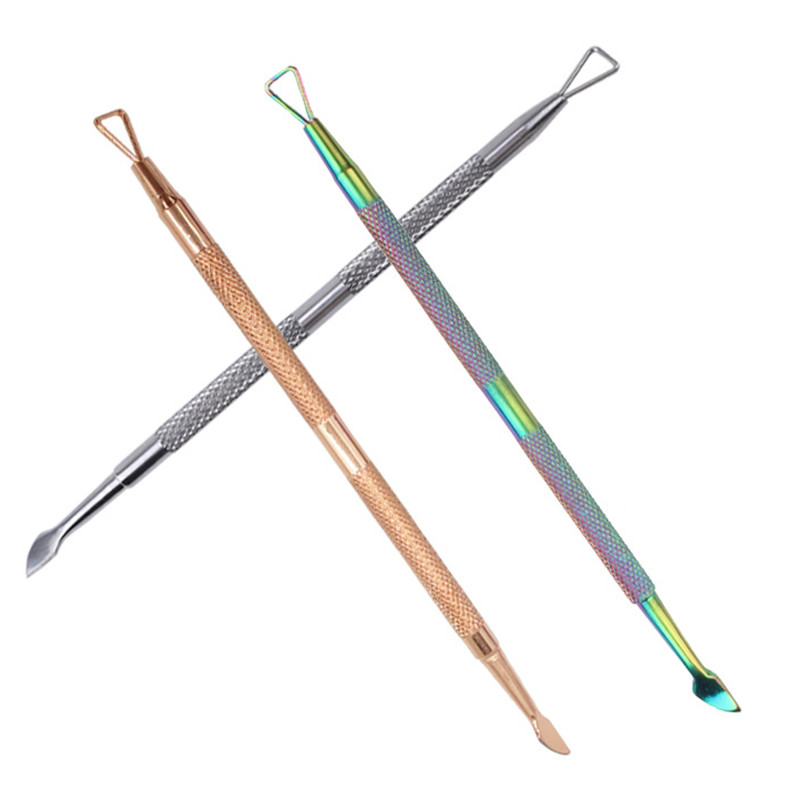 1db Cuticle Push Rozsdamentes Acél 0,7*2,5MM Rod Stick Push Cuticle Dead Skin UV Gél Polish Push Manikűr eszköz Köröm Arthoz