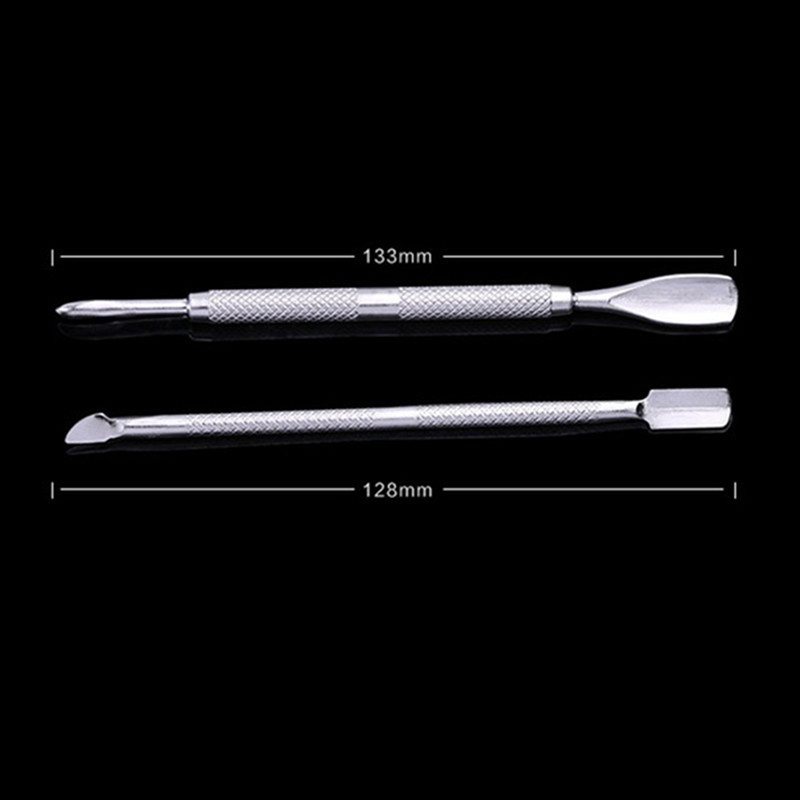 1 szett köröm kutikula fogó trimmerekkel Pusher manikűr lehúzóval és 5 db Dead Skin Fork trimmer peeling kés kutikulával
