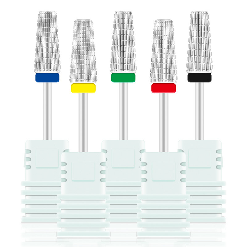 5 U 1 Dvosmjerna konusna svrdla za nokte od tvrdog metala Pribor za svrdla od tvrdog metala Glodalo za stroj za manikuru Uklanjanje gela