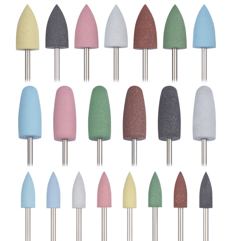 10 kom svrdla za nokte Silikonsko glodalo za manikuru Električne turpije Strojni pribor Pufer za nokte Brusilica za poliranje