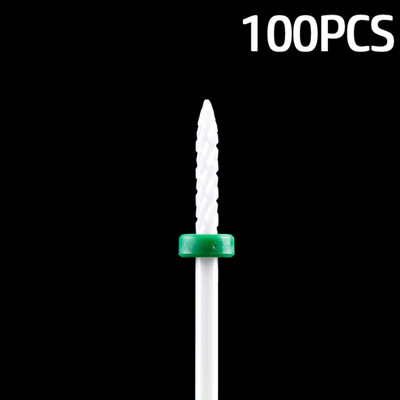 100db/tétel Kerámia körömfúró maró manikűr készlet körömreszelő zselés körömlakk maró 3/32 hüvelykes