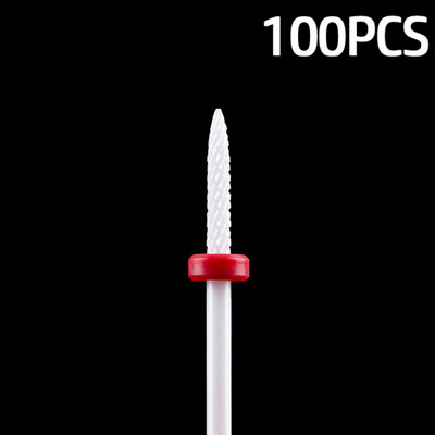 100db/tétel Kerámia körömfúró maró manikűr készlet körömreszelő zselés körömlakk maró 3/32 hüvelykes
