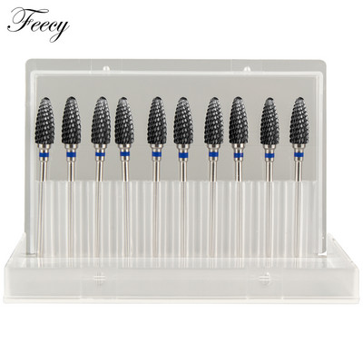 10 τμχ φρέζα για μανικιούρ Σετ τρυπάνια νυχιών από κεραμικό καρβίδιο για αφαίρεση βερνικιού τζελ Τρυπάνι μηχανής μανικιούρ πεντικιούρ