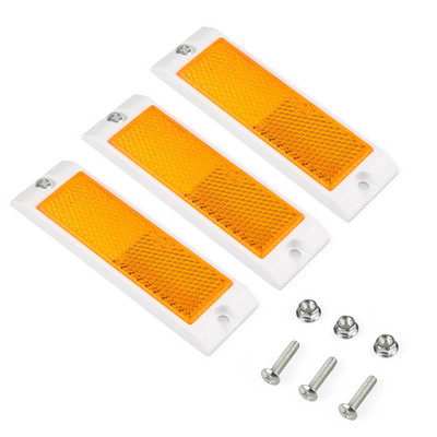 AOHEWEI 3x stražnje reflektirajuće trake, reflektori upozorenja, pričvršćivanje vijcima na prikolici, kamionu, karavanu, motociklu, repu, bočnim položajima, crvena