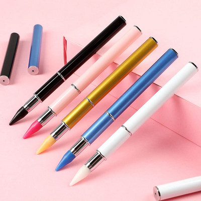 1PC Nail DIY Art Dual-Ended Diamond Point Drill Pen Picking Tool Nail Rhinestone Gems Sticky Picker Wax Pencil Инструменти за маникюр