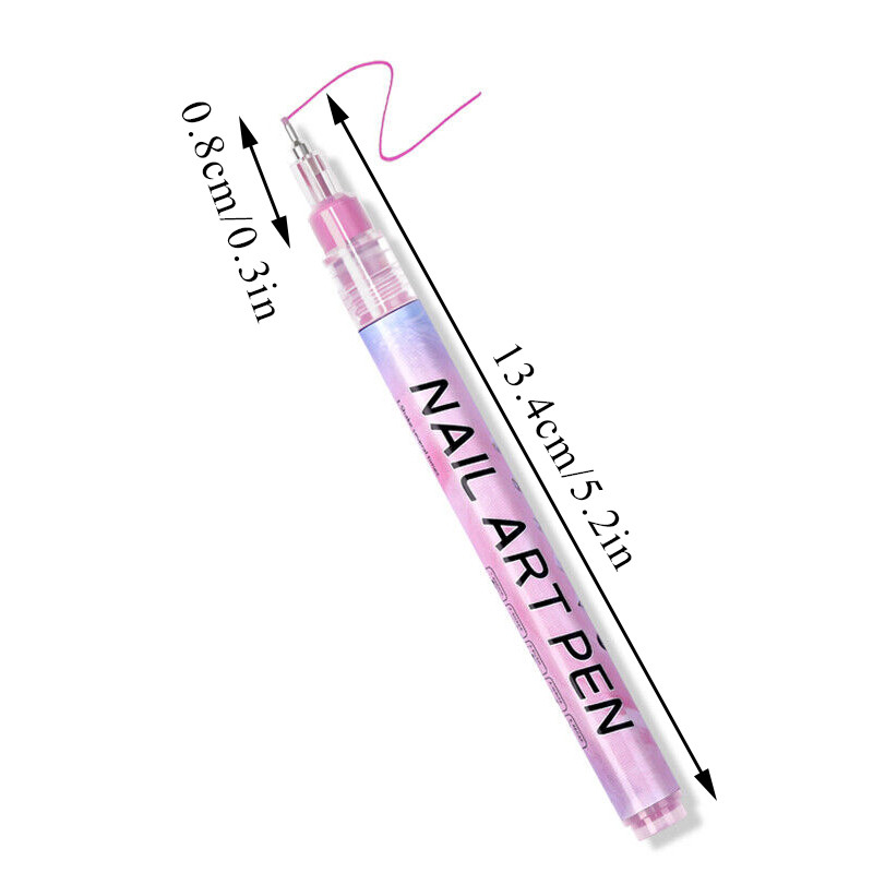 2022 Писалка за лак за нокти Точкова писалка за нокти Абстрактна линия Графити Писалка за рисуване Маникюр Направи си сам Nail Art Водоустойчив Красота Гел лак за нокти