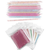 50/PACK Professzionális körömpontozó szerszám 9,5x0,4 cm-es, kétfejű gyöngyök drágakövek, csapszedő kutikula toló felszedőpont fúró 7 szín