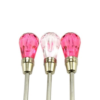 3PCS Неръждаема стомана Nail Art Stirring Rod Tool UV гел Акрилна пудра Течен прах Лъжица Шпатула Pin Dotting Pen Инструмент за нокти