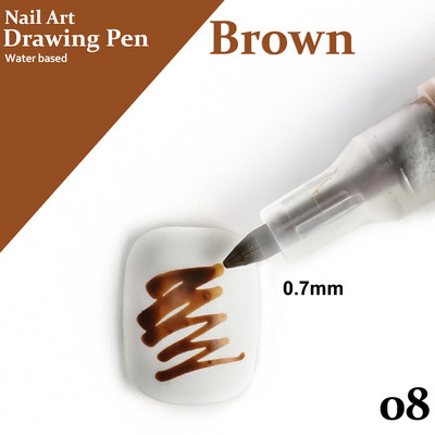 Μανικιούρ Εργαλεία ομορφιάς Nail Art Drawing Στυλό Γκράφιτι Ακρυλικό Αδιάβροχο Επενδύσεις Ζωγραφικής DIY Flower 3D Abstract Lines Nail Art Beauty Tools