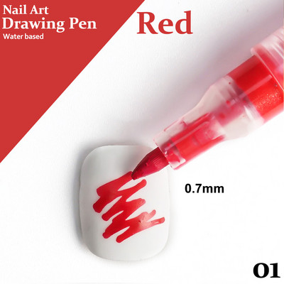 Μανικιούρ Εργαλεία ομορφιάς Nail Art Drawing Στυλό Γκράφιτι Ακρυλικό Αδιάβροχο Επενδύσεις Ζωγραφικής DIY Flower 3D Abstract Lines Nail Art Beauty Tools