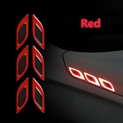 6db/Szett autós fényvisszaverő matricák, karcolásgátló biztonsági figyelmeztető matrica teherautó-autómotorokhoz, autós kiegészítőkhöz